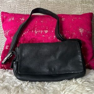 Black leather purse